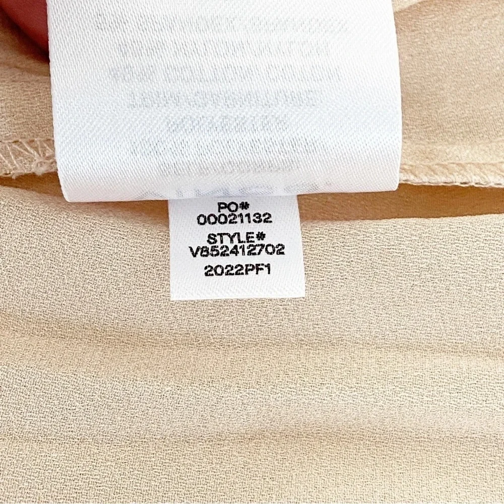 New Vince Crushed Sleeveless Double V-Neck Blouse in French Rose size Small - Picture 7 of 7